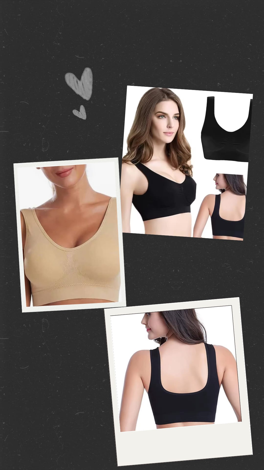 Sujetador deportiva sin costuras beige y negro XL/XXL