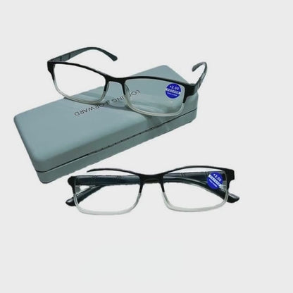 Pack de gafas antirayos azules multifocales + mas funda de cuero